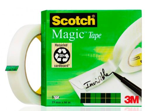 Fita adesiva scotch magic 66 mt x 19 mm em caixa unitaria , Scotch , 29428 , 3134375005913
